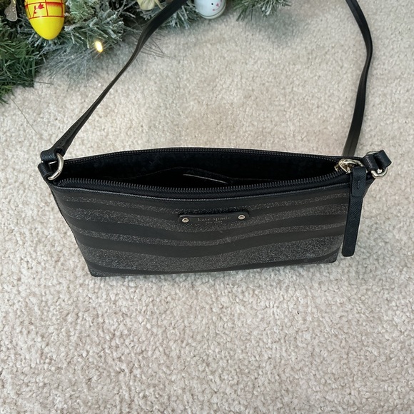 Kate Spade Black and Gray Striped Bag - Picture 2 of 11